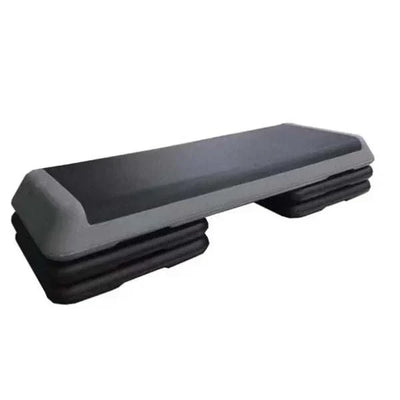 Fitness Step Board for aerobics and exercise, robust platform in gray, ideal for versatile workouts.