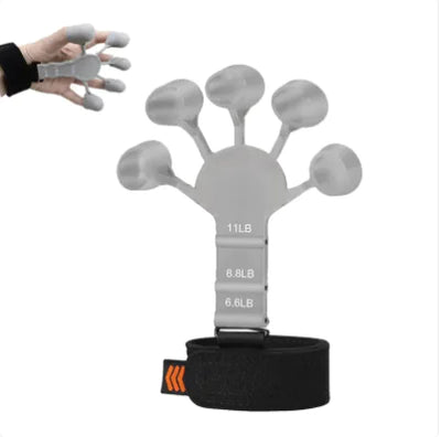 FlexiGrip Finger Trainer with adjustable silicone loops for finger strength and flexibility.
