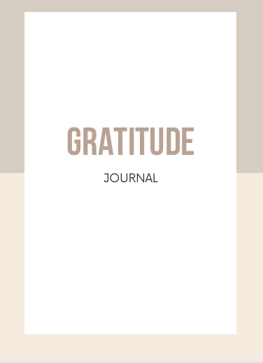 Gratitude Journal cover with minimalist design for daily thankfulness reflections.