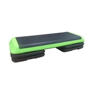 Fitness Step Board for Aerobics and Exercise in green, durable platform for versatile workouts.