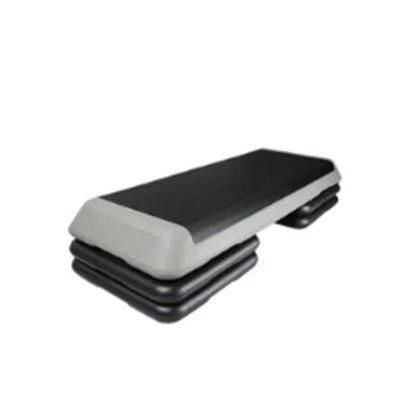 Fitness Step Board for aerobics and exercise in sleek black and gray design.