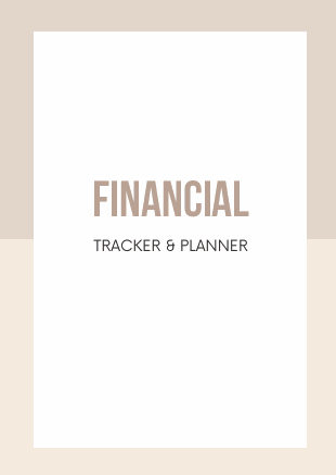 Financial Tracker & Planner cover design.