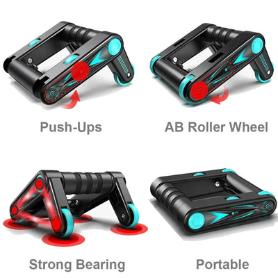 Men's Ab Roller with ergonomic handles, durable construction, and versatile design for core workouts.